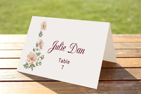 Wedding Place Cards Template Examples