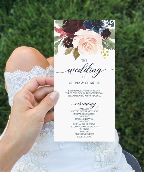 Wedding Program Design