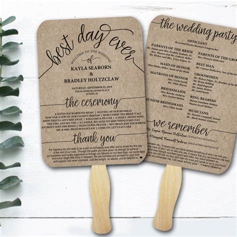 Wedding Program Fan Inspiration