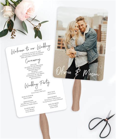 Wedding Program Fan Template Example