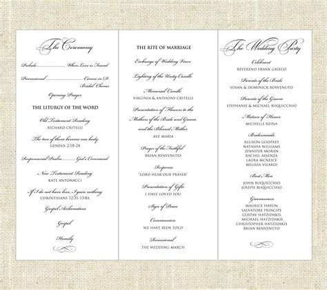 Wedding Program Template Design