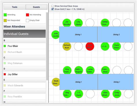 Wedding seating software