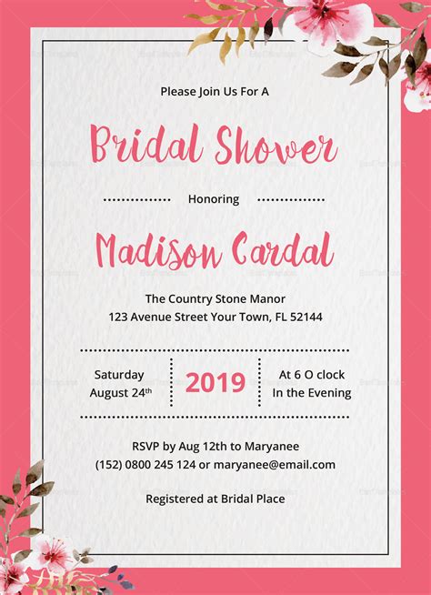 Wedding Shower Template Design