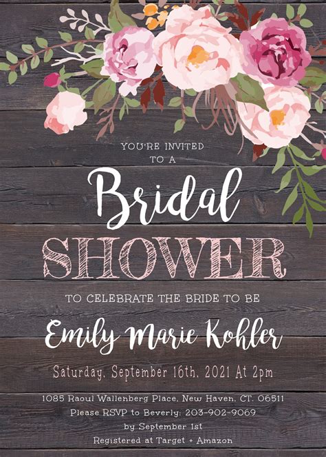 Wedding Shower Template Examples