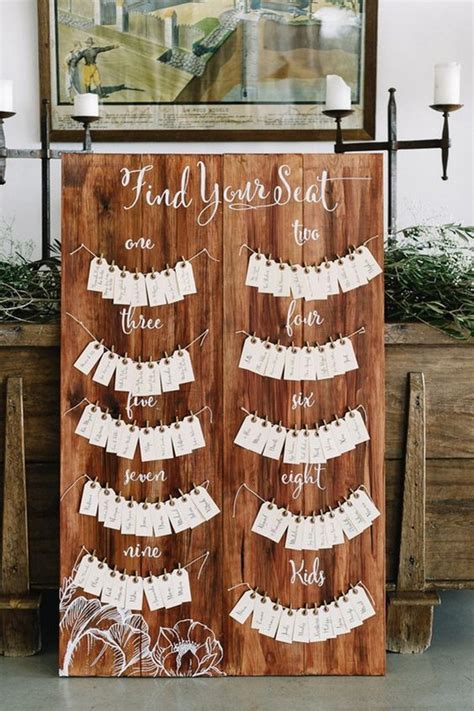 Wedding Table Seating Chart Ideas Vintage