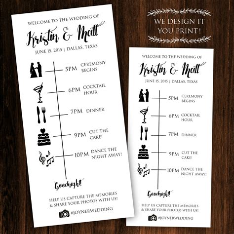 Wedding Timeline Templates