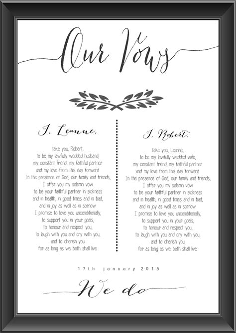 Wedding Vow Templates