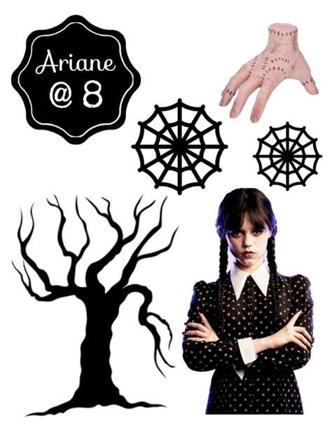 Wednesday Addams Cake Topper Templates