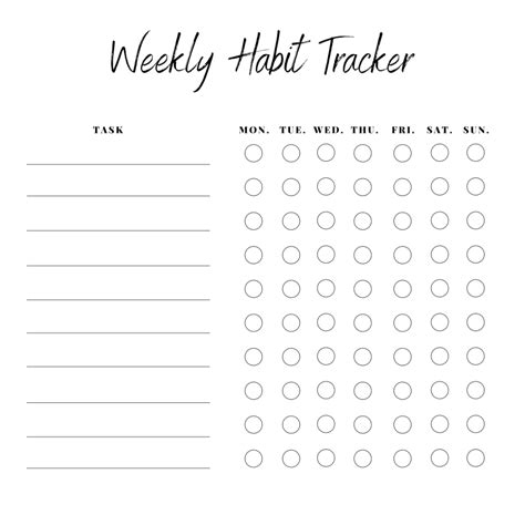 Weekly Habit Tracker