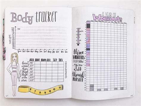 Weight Loss Bullet Journal Template Example