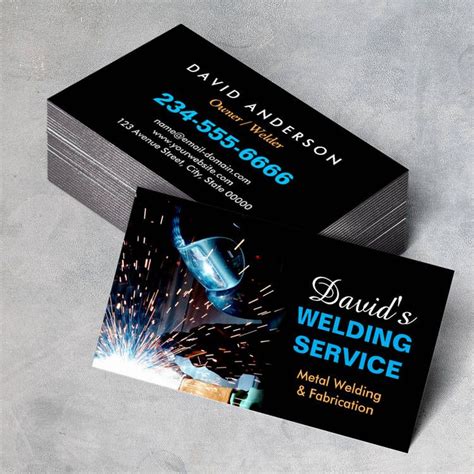 Welding business card template 2