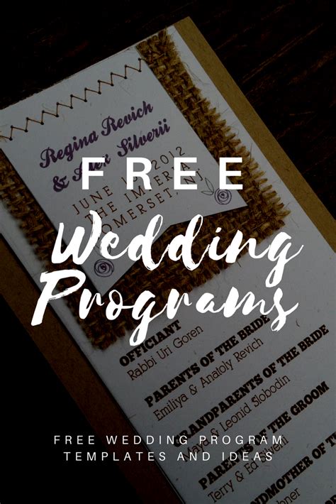 Benefits of a Well-Designed Wedding Program