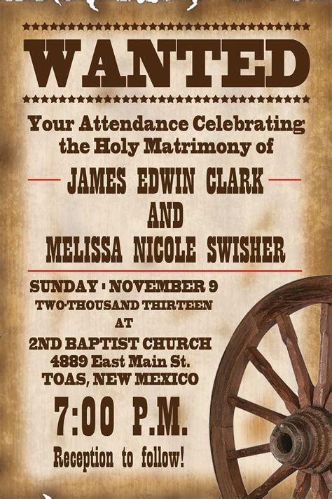 Western Invitations Template