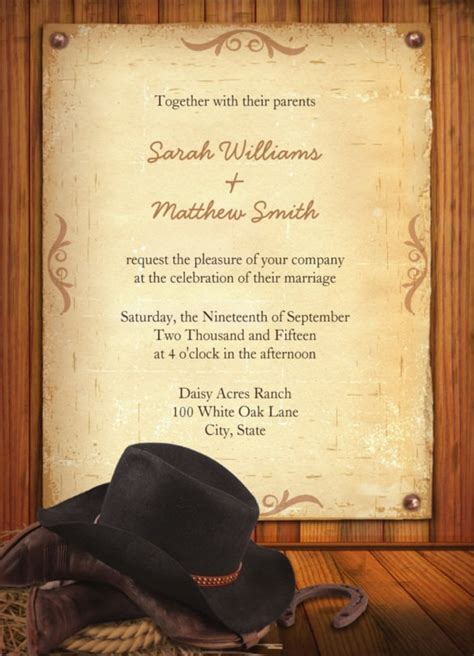 Western Invitations Template Free