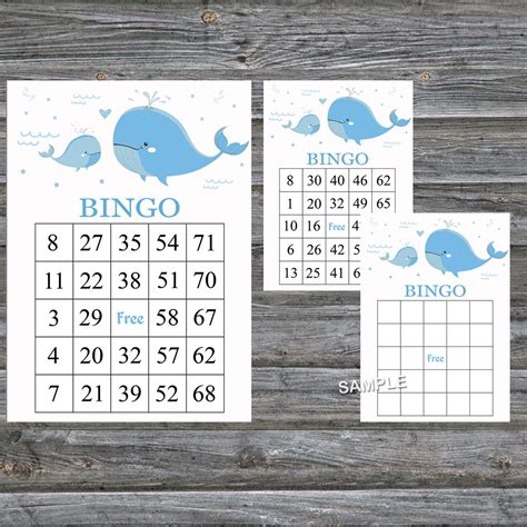 Whale Bingo Printables