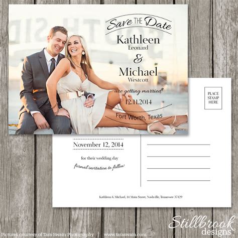 Whimsical Save the Date Postcard Template