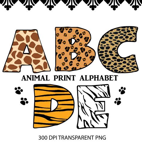 Wildlife Print Letters