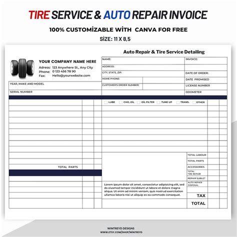 Winter Maintenance Invoice