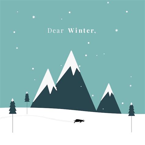 Winter Postcard Design Example