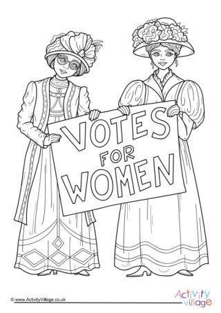 Women's Suffrage Coloring Page