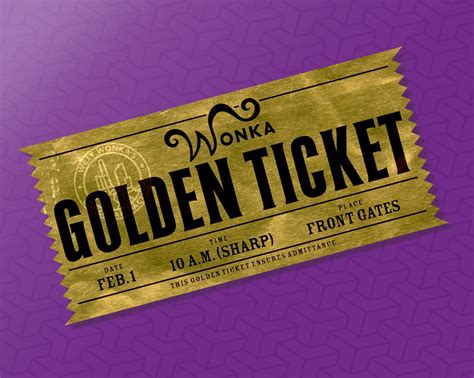 Wonka ticket crafts