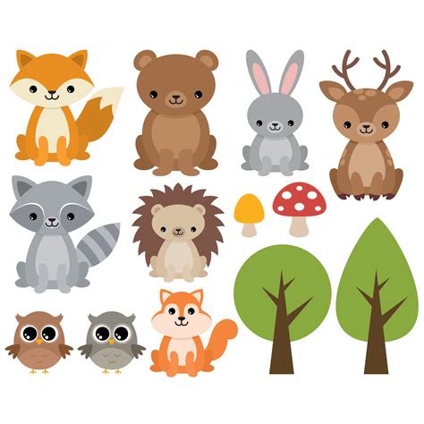 Woodland Creatures Clipart