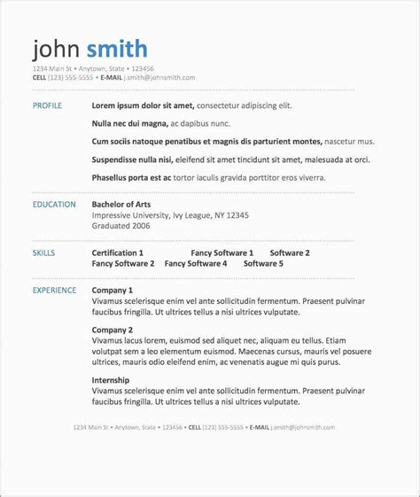 Word 2003 Resume Template