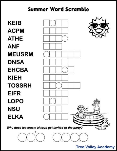 Word Scramble for Kids