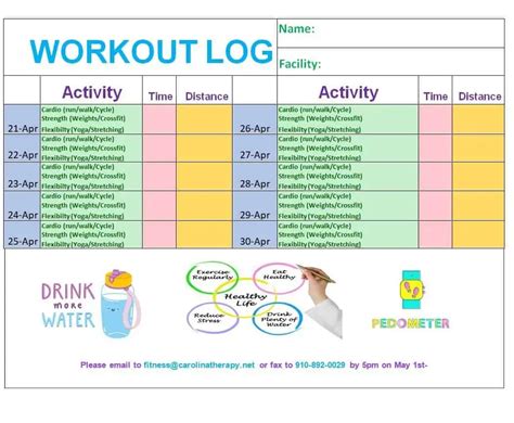 Workout Template Word