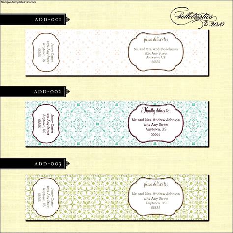 Wrap around address label template example