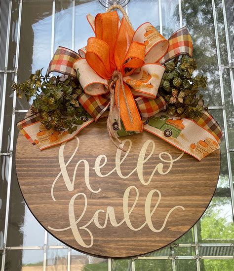 Wreath landscape door hangers