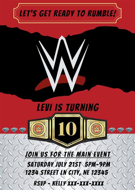 WWE Birthday Invitation 5