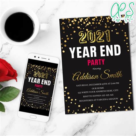 Year End Party Invitation Template 2