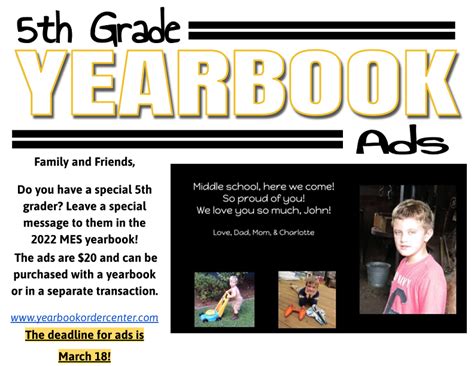 Yearbook ads template