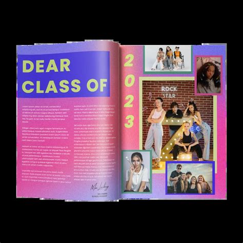 Yearbook template examples