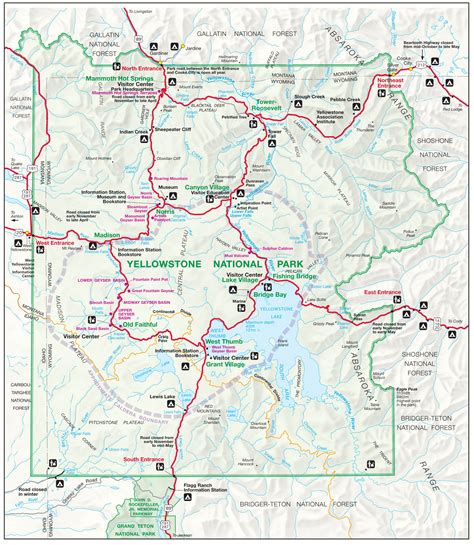 Yellowstone National Park Map