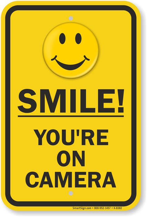 You're On Camera Sign Printable