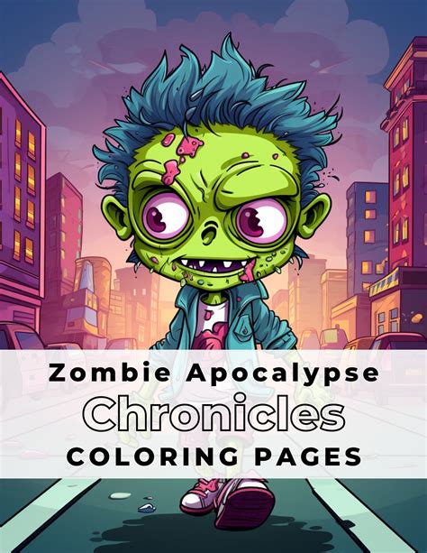 Zombie apocalypse coloring book