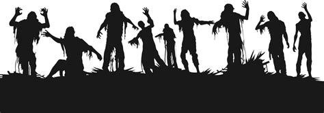 Zombie silhouettes for Halloween